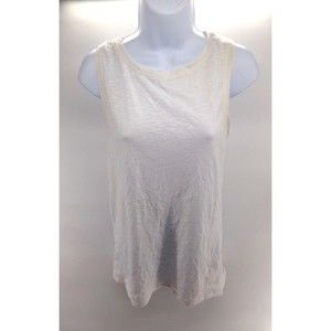 Athleta White Open Arm Tank Top Women’s Size Small Lightweight Workout Tee